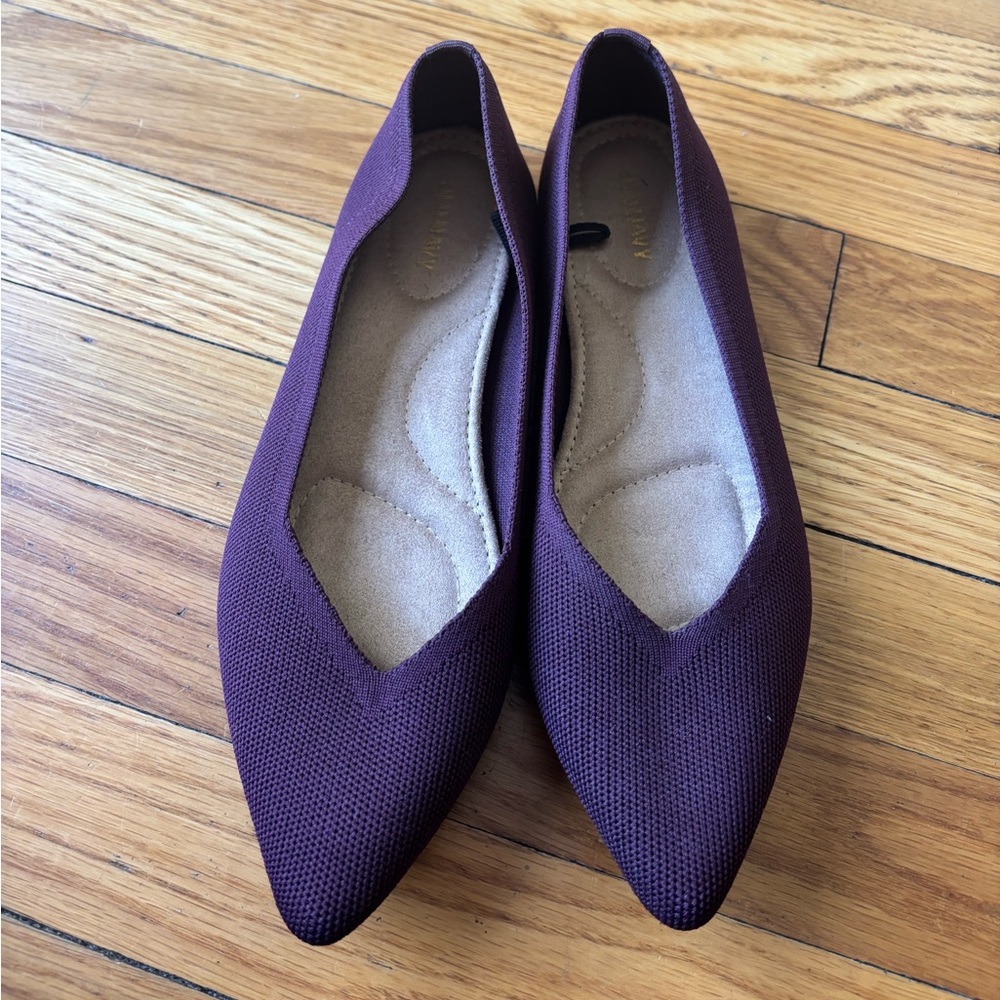 Old Navy Purple Pointed-Toe Knit Flats